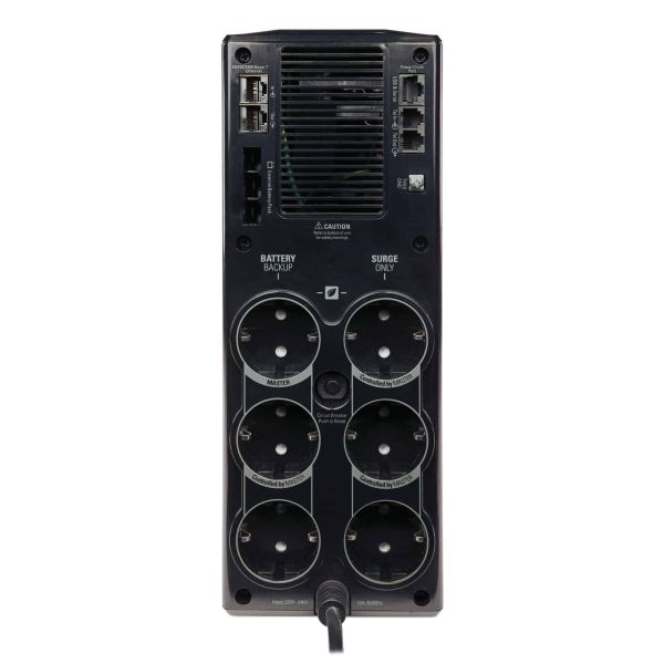 APC Back-UPS PRO 1500VA noodstroomvoeding 6x stopcontact, USB, uitbreidbare runtime (BR1500G-GR)