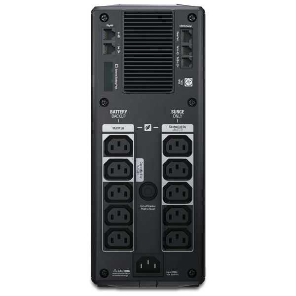 APC Back-UPS Pro BR1500GI Noodstroomvoeding - 1500VA, 10x C13 uitgang, USB, uitbreidbare runtime (BR1500GI)