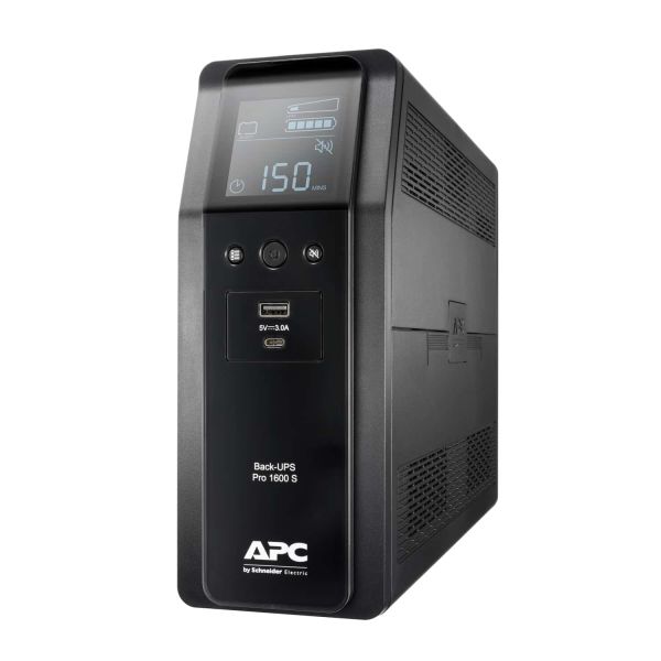 APC Back-UPS PRO BR1600SI - Noodstroomvoeding, 8x C13 uitgang, 2x USB charger (type A & C), 1600VA, USB dataport (BR1600SI) APC Back-UPS PRO BR1600SI - Noodstroomvoeding, 8x C13 uitgang, 2x USB charger (type A & C), 1600VA, USB dataport (BR1600SI)