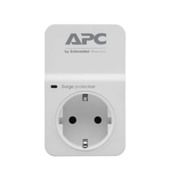 APC Tussenstekker met overspanningsbeveiliging 3680W 1x stopcontact (PM1W-GR)