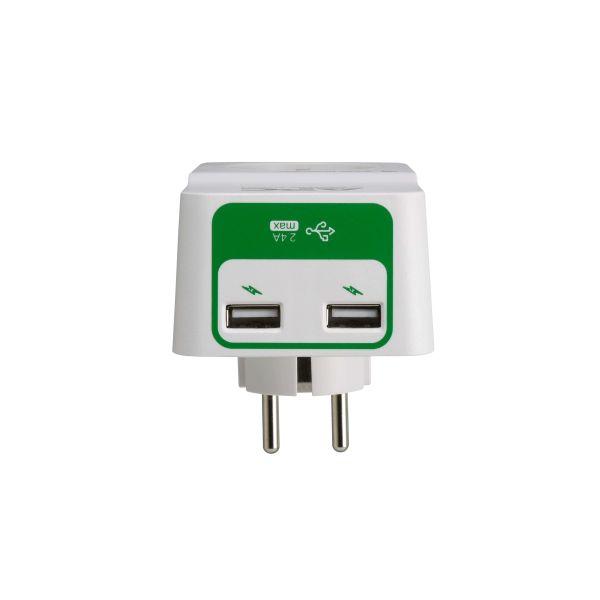 APC PM1WU2-GR Tussenstekker met overspanningsbeveiliging 3680W 1x stopcontact + 2x USB (PM1WU2-GR)
