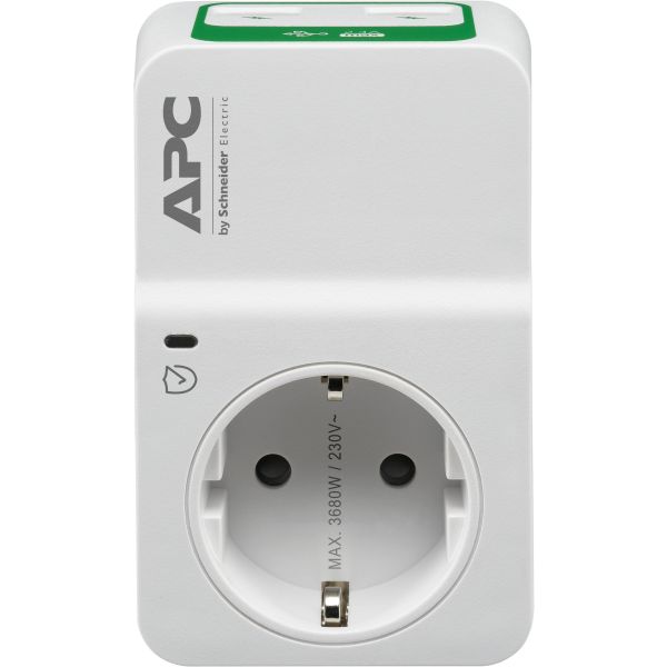 APC PM1WU2-GR Tussenstekker met overspanningsbeveiliging 3680W 1x stopcontact + 2x USB (PM1WU2-GR) APC PM1WU2-GR Tussenstekker met overspanningsbeveiliging 3680W 1x stopcontact + 2x USB (PM1WU2-GR)