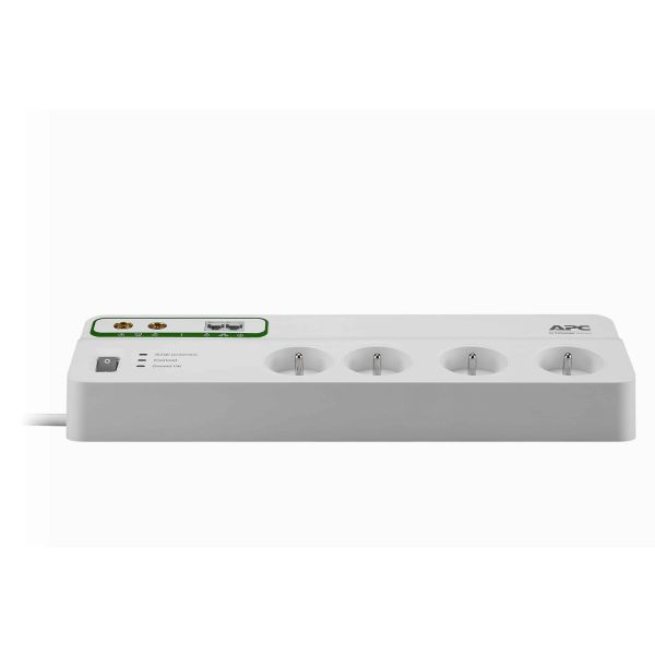 APC Stekkerdoos met overspanningsbeveiliging 8x stopcontact + Coax + Telefoon (PMF83VT-GR)