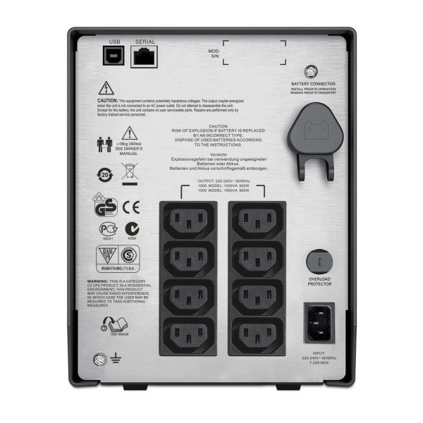 APC Smart-UPS SMC1000I Noodstroomvoeding - 8x C13, USB, 1000VA (SMC1000I)