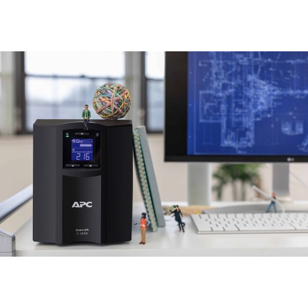 APC Smart-UPS SMC1000IC Noodstroomvoeding - 8x C13, USB, SmartConnect, 1000VA (SMC1000IC)