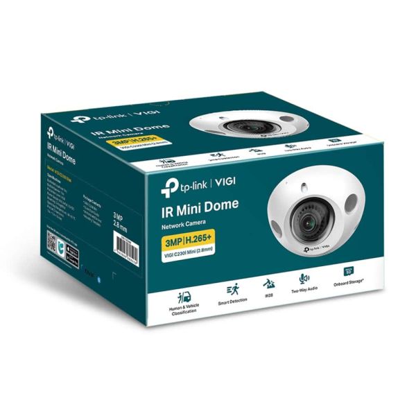TP-Link VIGI C230I MINI(2.8MM) bewakingscamera Dome IP-beveiligingscamera Binnen & buiten 2304 x 1296 Pixels Plafond (VIGI C230I MINI(2.8MM))