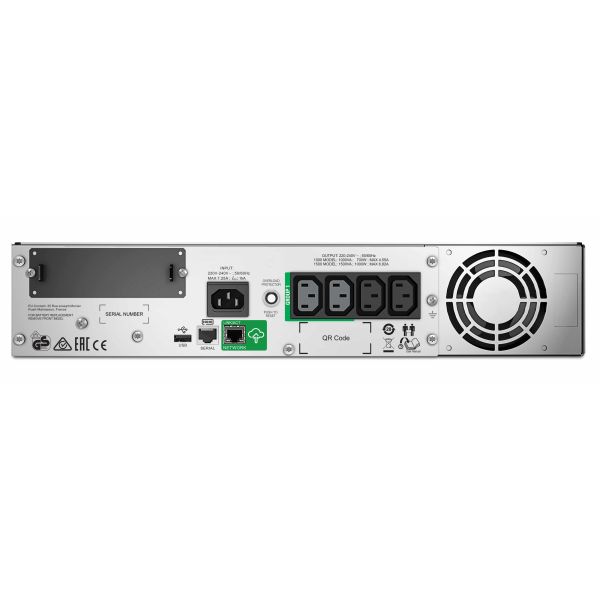 APC Smart-UPS SMT1500RMI2UC Noodstroomvoeding - 4x C13, USB, Rack Mountable, 2U, SmartConnect, 1500VA (SMT1500RMI2UC)