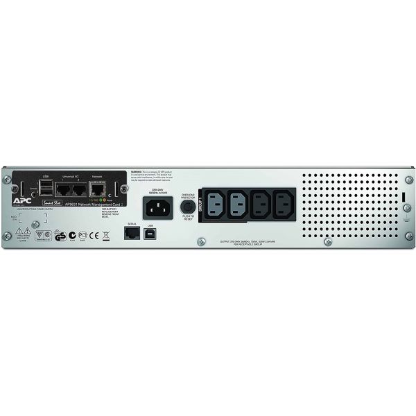 APC Smart-UPS SMT750RMI2UNC - Noodstroomvoeding 4x C13, USB, rack mountable, NMC, 750VA (SMT750RMI2UNC)