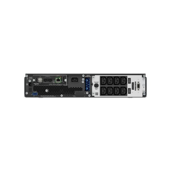 APC Smart-UPS On-Line, 1000VA, Rackmount 2U, 230V, 8x IEC C13 uitgang, Netwerkkaart, Railkit inbegrepen, voor gebruik met externe lithium-ion batterij (SRT1000UXI-LI)