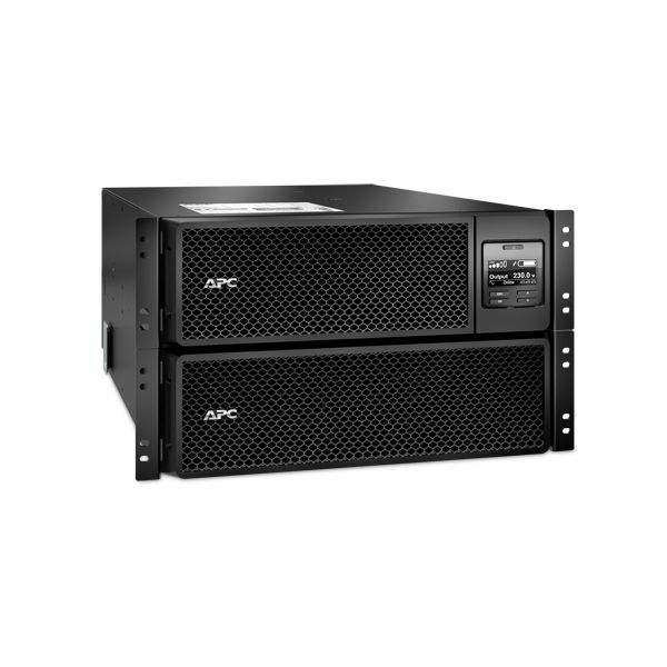 APC Smart-UPS On-Line 10KVA noodstroomvoeding 6x C13, 4x C19, hardwire 1 fase uitgang, rackmountable, Embedded NMC (SRT10KRMXLI)