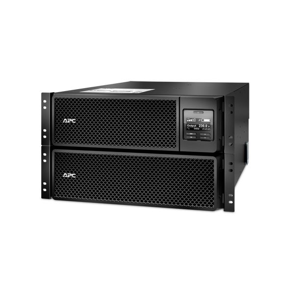APC Smart-UPS On-Line 10KVA noodstroomvoeding 6x C13, 4x C19, hardwire 1 fase uitgang, rackmountable, Embedded NMC (SRT10KRMXLI)