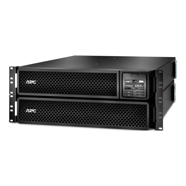 APC Smart-UPS On-Line, 3kVA, Rekmontage 2U, 208V/230V, 6x IEC C13+2x IEC C19 uitgang, SmartSlot, Verlengde runtime, Rail kit inbegrepen (SRT3000RMXLW-IEC)