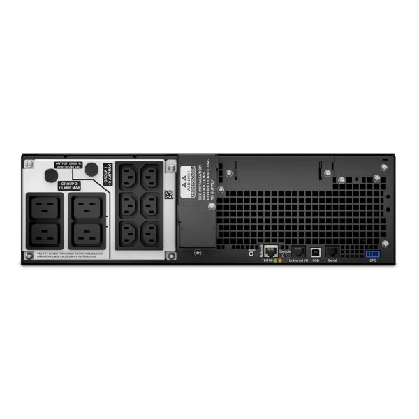 APC Smart-UPS On-Line 5000VA noodstroomvoeding 6x C13, 4x C19 uitgang, rackmountable, Embedded NMC (SRT5KRMXLI)