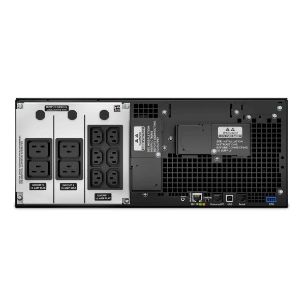 APC Smart-UPS On-Line 6000VA noodstroomvoeding 6x C13, 4x C19, hardwire 1 fase uitgang, rackmountable, Embedded NMC (SRT6KRMXLI)