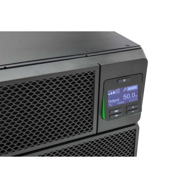 APC Smart-UPS On-Line SRT6KRMXLI - 6kW/VA, 6x C13 + 4x C19 + hardwire 1 fase uitgang, rackmountable, Embedded NMC (SRT6KRMXLI) APC Smart-UPS On-Line SRT6KRMXLI - 6kW/VA, 6x C13 + 4x C19 + hardwire 1 fase uitgang, rackmountable, Embedded NMC (SRT6KRMXLI)