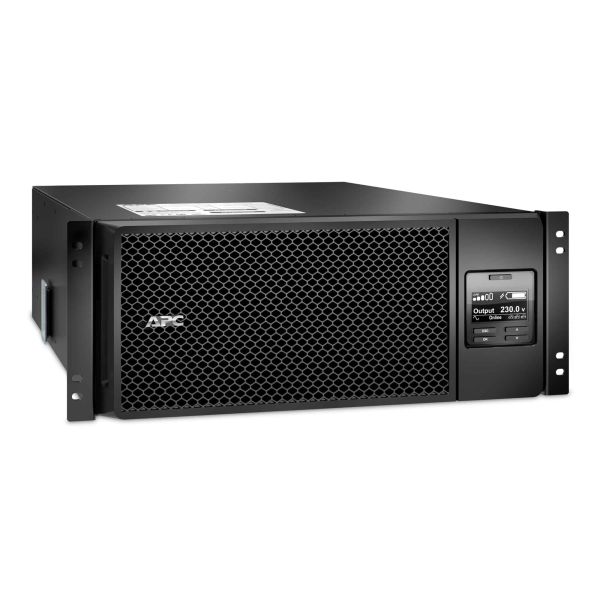 APC Smart-UPS On-Line 6000VA noodstroomvoeding 6x C13, 4x C19, hardwire 1 fase uitgang, rackmountable, Embedded NMC (SRT6KRMXLI)