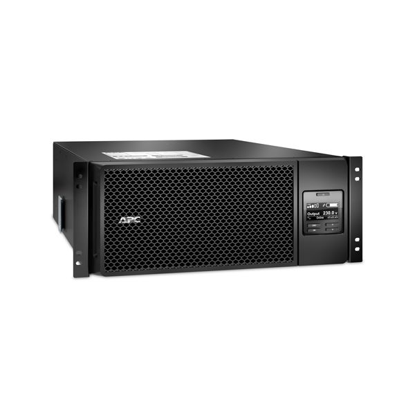 APC Smart-UPS On-Line 6000VA noodstroomvoeding 6x C13, 4x C19, hardwire 1 fase uitgang, rackmountable, Embedded NMC, 6 jaar garantie (SRT6KRMXLI-6W)