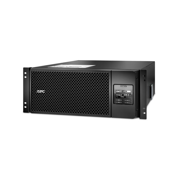 APC Smart-UPS On-Line SRT6KRMXLI-6W - 6kW/VA, 6x C13, 4x C19, hardwire 1 fase uitgang, rackmountable, Embedded NMC, 6 jaar garantie (SRT6KRMXLI-6W)