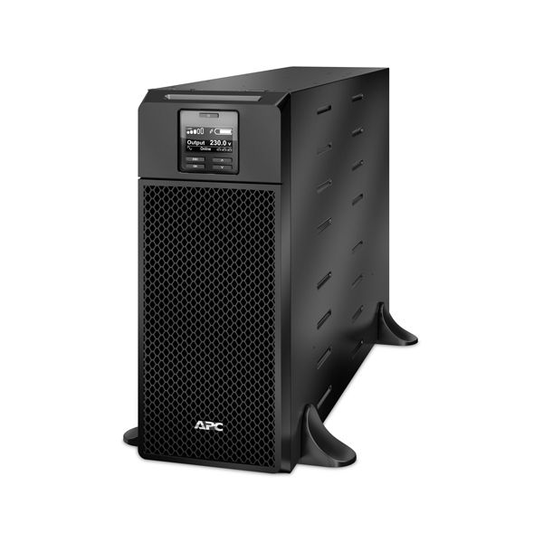 APC Smart-UPS On-Line SRT6KXLI - Noodstroomvoeding, 6x C13, 4x C19, hardwire 1 fase uitgang, Embedded NMC, Tower, 6000VA (SRT6KXLI)