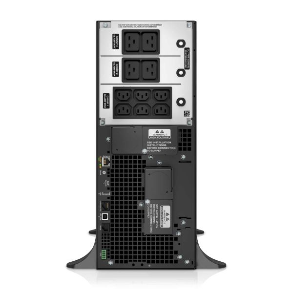 APC Smart-UPS On-Line SRT6KXLI - Noodstroomvoeding, 6x C13, 4x C19, hardwire 1 fase uitgang, Embedded NMC, Tower, 6000VA (SRT6KXLI)