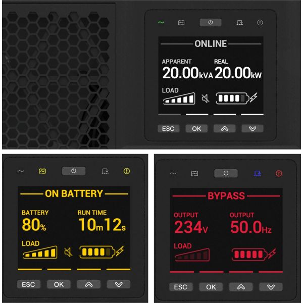 APC Smart-UPS On-Line SRTG15KXLI Noodstroomvoeding, 15kW, 230V&400V hardwired in&uit, NMC (SRTG15KXLI) 7/8 APC Smart-UPS On-Line SRTG15KXLI Noodstroomvoeding, 15kW, 230V&400V hardwired in&uit, NMC (SRTG15KXLI)