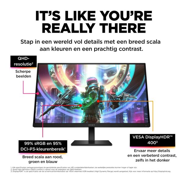 HP OMEN by HP OMEN by 27 inch QHD 240 Hz gaming monitor - OMEN 27qs (780J4E9#ABB)