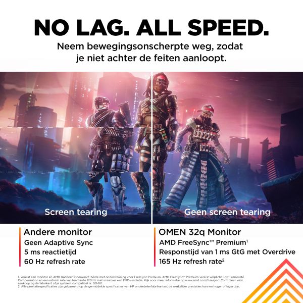 HP OMEN by HP OMEN by 31.5 inch QHD 165Hz Gaming Monitor - OMEN 32q (780K0E9#ABB)
