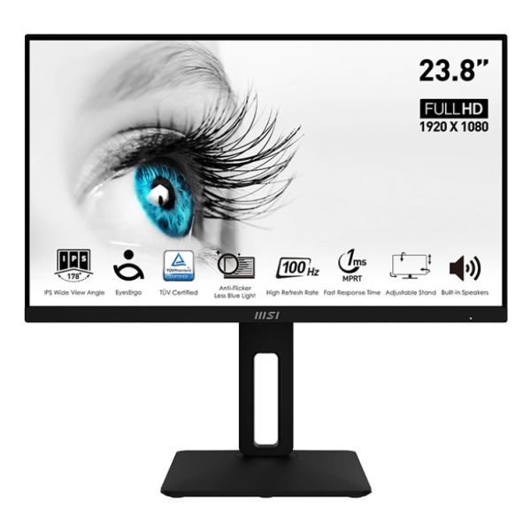 MSI Pro MP242APDE computer monitor 61 cm (24") 1920 x 1080 Pixels Full HD Zwart (9S6-3PA19T-090)