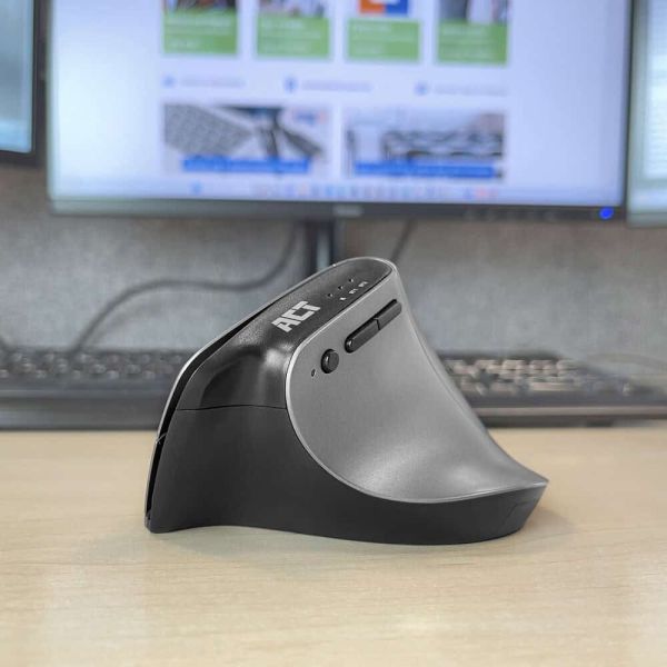 ACT Draadloze Ergonomische Muis met Bluetooth en USB-C/USB-A (AC5155) ACT Draadloze Ergonomische Muis met Bluetooth en USB-C/USB-A (AC5155)
