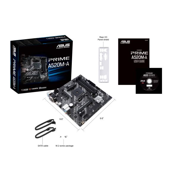 ASUS PRIME A520M-A II/CSM AMD A520 Socket AM4 micro ATX (90MB17H0-M0EAYC)