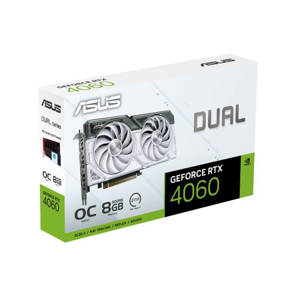 ASUS Dual -RTX4060-O8G-WHITE NVIDIA GeForce RTX­ 4060 8 GB GDDR6 (90YV0JC2-M0NA00)