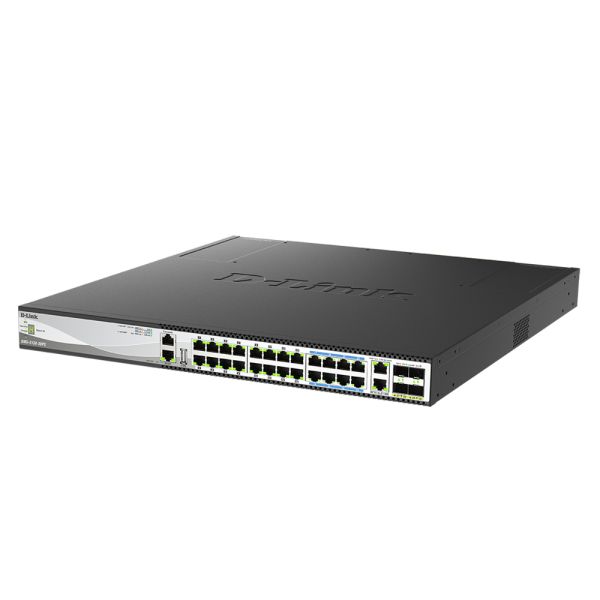 D-Link DMS-3130-30PS netwerk-switch Managed L3 2.5G Ethernet (100/1000/2500) Power over Ethernet (PoE) 1U Zwart (DMS-3130-30PS/E)
