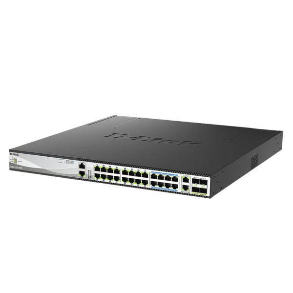 D-Link DMS-3130-30PS netwerk-switch Managed L3 2.5G Ethernet (100/1000/2500) Power over Ethernet (PoE) 1U Zwart (DMS-3130-30PS/E)