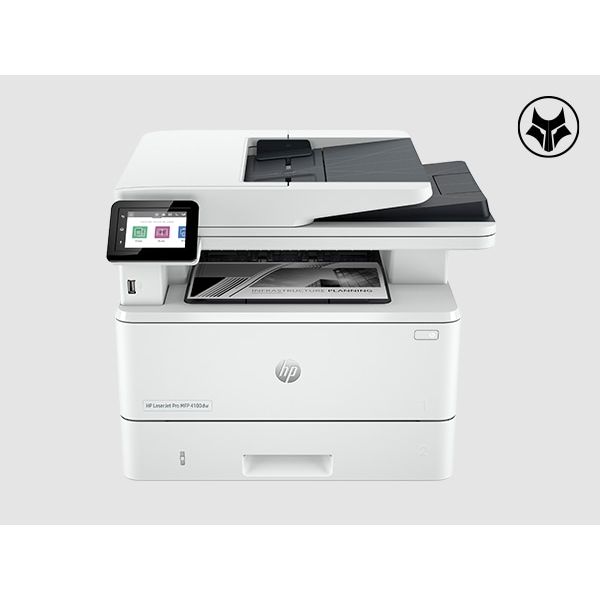 HP LaserJet Pro MFP 4102dw printer, Zwart-wit, Printer voor Kleine en middelgrote ondernemingen, Printen, kopiëren, scannen, Draadloos; Geschikt voor Instant Ink; Printen vanaf een telefoon of tablet; Automatische documentinvoer (2Z622F)