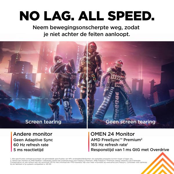 HP OMEN by 23,8 inch FHD 165 Hz gaming monitor - OMEN 24 (780D9E9#ABB)
