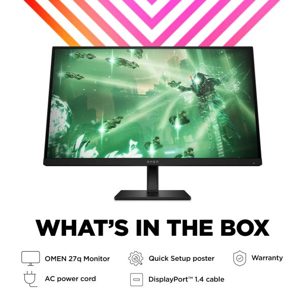 HP OMEN by HP OMEN by 27 inch QHD 165Hz Gaming Monitor - OMEN 27q (780H4E9#ABB)