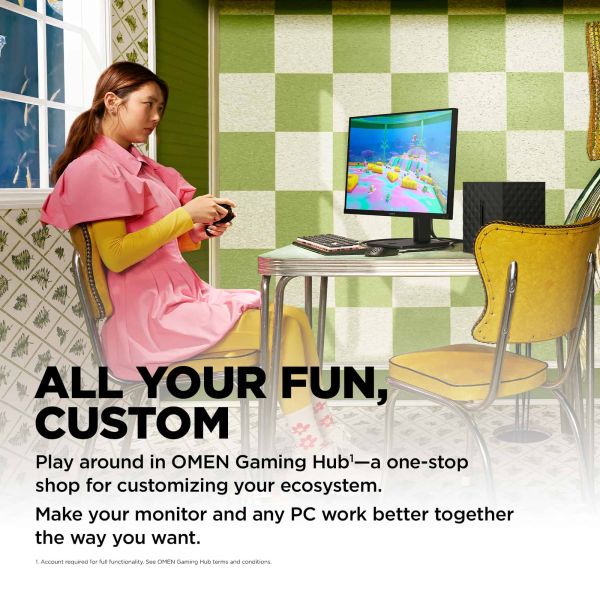 HP OMEN by HP OMEN by 27 inch QHD 165Hz Gaming Monitor - OMEN 27q (780H4E9#ABB)