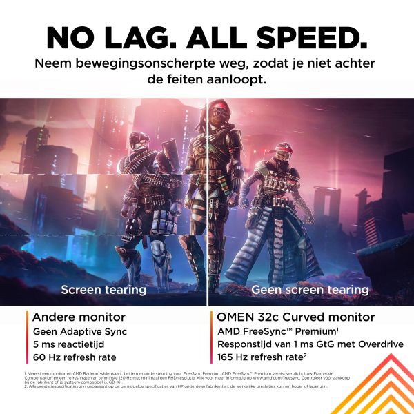 HP OMEN by HP 32c computer monitor 80 cm (31.5") 2560 x 1440 Pixels Quad HD Zwart (780K6E9#ABB)