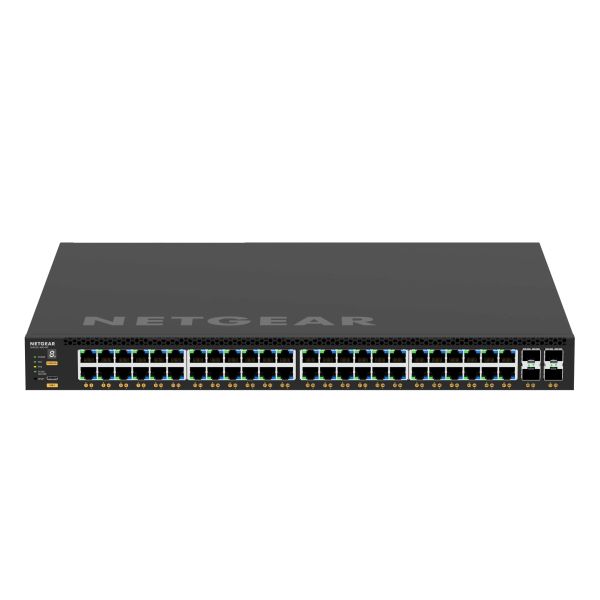 NETGEAR M4350-48G4XF Managed L3 Gigabit Ethernet (10/100/1000) Power over Ethernet (PoE) 1U Zwart (GSM4352-100NES)