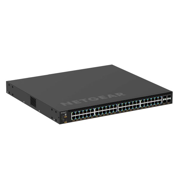 NETGEAR M4350-48G4XF Managed L3 Gigabit Ethernet (10/100/1000) Power over Ethernet (PoE) 1U Zwart (GSM4352-100NES)