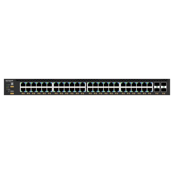 NETGEAR M4350-48G4XF Managed L3 Gigabit Ethernet (10/100/1000) Power over Ethernet (PoE) 1U Zwart (GSM4352-100NES)