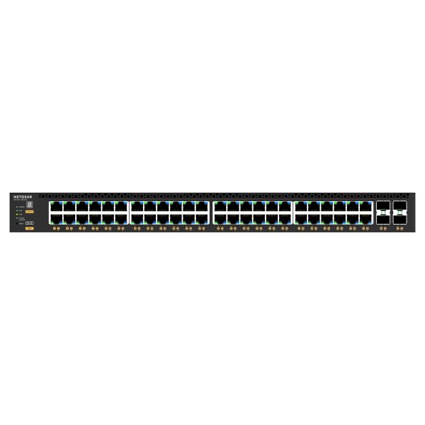 NETGEAR M4350-48G4XF Managed L3 Gigabit Ethernet (10/100/1000) Power over Ethernet (PoE) 1U Zwart (GSM4352-100NES)