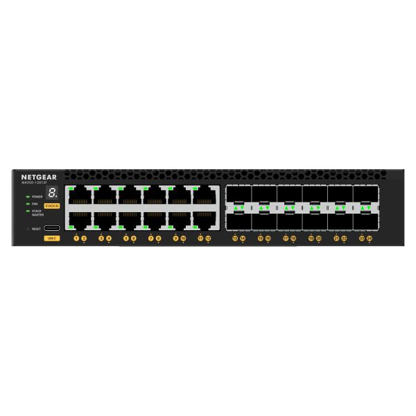 NETGEAR M4350-12X12F Managed L3 10G Ethernet (100/1000/10000) 1U Zwart (XSM4324-100NES)