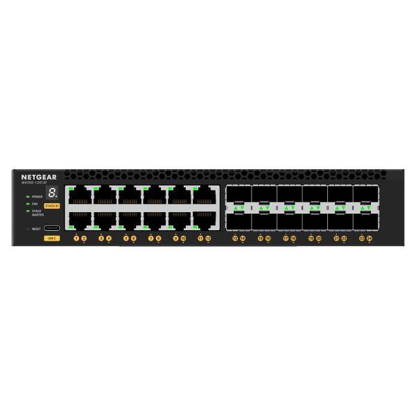 NETGEAR M4350-12X12F Managed L3 10G Ethernet (100/1000/10000) 1U Zwart (XSM4324-100NES)