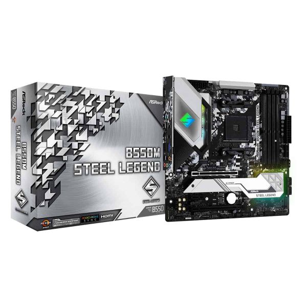 Asrock B550M Steel Legend AMD B550 Socket AM4 micro ATX (90-MXBCV0-A0UAYZ)