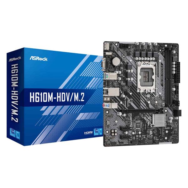 Asrock H610M-HDV/M.2 Intel H610 LGA 1700 micro ATX (90-MXBH60-A0UAYZ) Asrock H610M-HDV/M.2 Intel H610 LGA 1700 micro ATX (90-MXBH60-A0UAYZ)