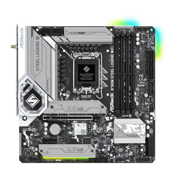 Asrock B760M Steel Legend WiFi Intel B760 LGA 1700 micro ATX (90-MXBL70-A0UAYZ) Asrock B760M Steel Legend WiFi Intel B760 LGA 1700 micro ATX (90-MXBL70-A0UAYZ)