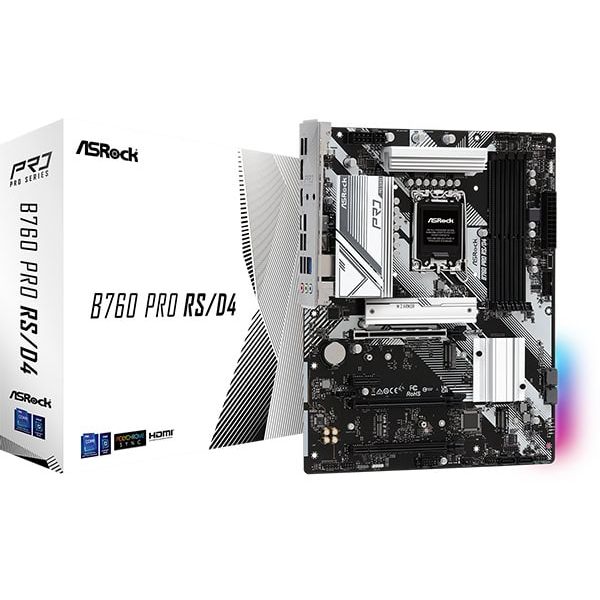 Asrock B760 Pro RS/D4 Intel B760 LGA 1700 ATX (90-MXBL80-A0UAYZ)