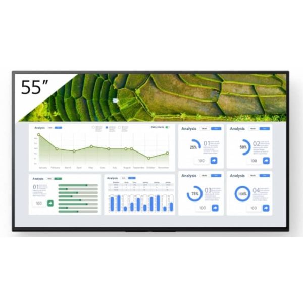 Sony FW-55BZ30L beeldkrant Digitale signage flatscreen 139,7 cm (55") LCD Wifi 440 cd/m² 4K Ultra HD Zwart Android 24/7 (FW-55BZ30L)