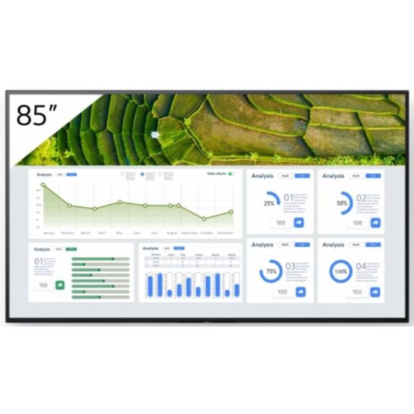Sony FW-85BZ30L beeldkrant Digitale signage flatscreen 2,16 m (85") LCD Wifi 440 cd/m² 4K Ultra HD Zwart Android 24/7 (FW-85BZ30L)